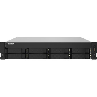 Сетевое оборудование QNAP TS-832PXU-4G EU-RU Сетевой RAID-накопитель, 8 отсеков 3,5"/<wbr>2,5", 2 порта 10 GbE SFP+, 2 порта 2,5 GbE, стоечное исполнение, 1 блок питания. ARM Cortex-A57 Annapurna Labs AL-324 1,7 ГГц, 4 ГБ DDR4. Направляющие в комплек - Metoo (1)