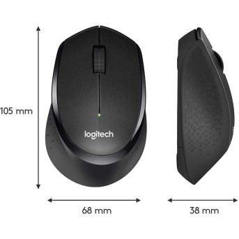 Мышь беспроводная Logitech M330 Silent Plus Black (черная, оптическая, 1000dpi, 2.4 GHz/<wbr>USB-ресивер, бесшумная, под правую руку) (M/<wbr>N: M-R0051 / C-U0010) - Metoo (3)