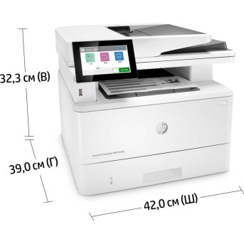 МФУ HP 3PZ55A LaserJet Enterprise MFP M430f Printer/<wbr>Scanner/<wbr>Copier/<wbr>Fax, A4, 1200dpi, 38ppm (40 HP high speed), 2Gb, 2trays 100+250,ADF50, USB/<wbr>GigEth, Duplex, Duty cycle - 100 000 - Metoo (8)