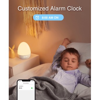 Часы-ночник с будильником Nitebird Baby Night Light - Metoo (6)