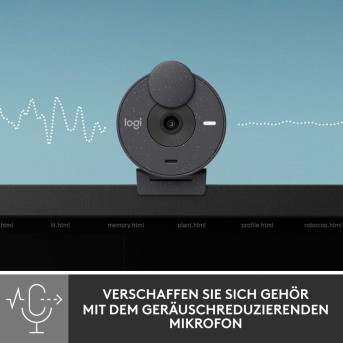 Веб-камера Logitech Brio 300 Graphite (Full HD, 1080p/<wbr>30fps, угол обзора 70° по диагонали, 2Мп) - Metoo (6)