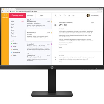 Монитор жидкокристаллический HP HP Monitor P24h G4 23.8" IPS 1920 x 1080/<wbr>5 ms/<wbr>DP/<wbr>HDMI/<wbr>VGA/<wbr>3 Year - Metoo (1)