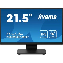 Монитор LCD 21.5'' 16:9 1920х1080(FHD) IPS, TOUCH, 80 Hz, 225 cd/<wbr>m, 1000:1, 5ms, HDMI, DP, USB-Hub, Tilt, Speakers, 3Y, Black T2252MSCB2
