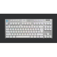 Клавиатура игровая Logitech G915 TKL WHITE (механическая, без цифрового блока, с RGB-подсветкой и поддержкой технологии Lightspeed), 2.4GHZ/BT, TACTILE SWITCH (M/N: YR0076 / C-U0018)