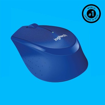 Мышь беспроводная Logitech M330 Silent Plus Blue (синяя, оптическая, 1000dpi, 2.4 GHz/<wbr>USB-ресивер, бесшумная, под правую руку) (M/<wbr>N: M-R0051 / C-U0010) 910-004910 - Metoo (6)