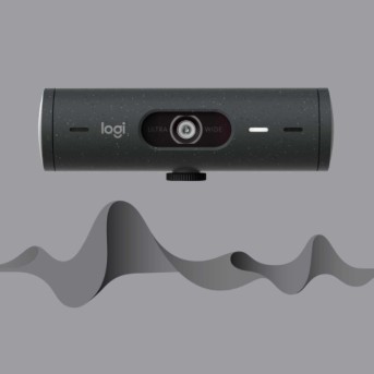 Веб-камера Logitech Brio 500 Graphite (Full HD, 1080p/<wbr>30fps, автофокус, zoom 4x, угол обзора 90° по диагонали, стереомикрофон, 4Мп) - Metoo (4)