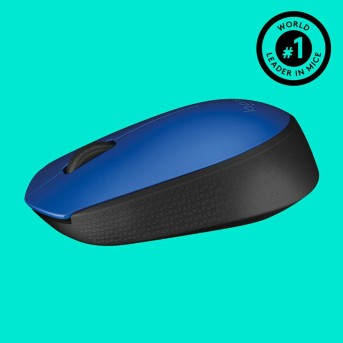 Мышь беспроводная Logitech M171 Blue (синяя, оптическая, 1000dpi, 2.4 GHz/<wbr>USB-ресивер) (M/<wbr>N: M-R0060 / C-U0010) - Metoo (2)