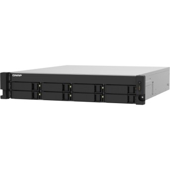 Сетевое оборудование QNAP TS-832PXU-4G EU-RU Сетевой RAID-накопитель, 8 отсеков 3,5"/<wbr>2,5", 2 порта 10 GbE SFP+, 2 порта 2,5 GbE, стоечное исполнение, 1 блок питания. ARM Cortex-A57 Annapurna Labs AL-324 1,7 ГГц, 4 ГБ DDR4. Направляющие в комплек - Metoo (3)