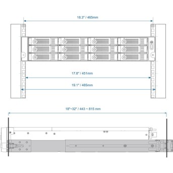 Комплект направляющих QNAP RAIL-B02 - Metoo (2)