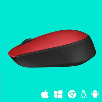 Мышь Logitech беспроводная M171 Red - Metoo (4)