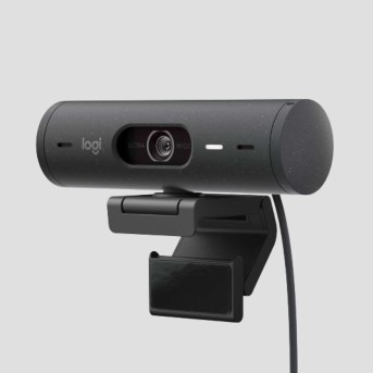 Веб-камера Logitech Brio 500 Graphite (Full HD, 1080p/<wbr>30fps, автофокус, zoom 4x, угол обзора 90° по диагонали, стереомикрофон, 4Мп) - Metoo (2)
