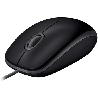 Мышь Logitech B110 Silent (B110s) Black (черная, бесшумная, оптическая, 3 кнопки, 1000dpi, USB, 1.8м) (M/<wbr>N: M-U0051) 910005508 - Metoo (1)