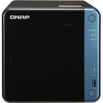 Сетевое оборудование QNAP Сетевой RAID-накопитель Qnap TS-453Be-4G, 4 отсека 3,5"/<wbr>2,5", 2 HDMI-порта. Intel Celeron J3455 1,5 ГГц, 4 ГБ - Metoo (1)