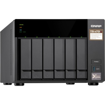 Сетевое оборудование QNAP Сетевой RAID-накопитель Qnap TS-673-4G, 6 отсеков 3,5"/<wbr>2,5", 2 слота M.2 SSD. AMD RX-421ND 2,1 ГГц (до 3,4 ГГц ), 4 ГБ DDR4. - Metoo (2)