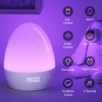 Часы-ночник с будильником Nitebird Baby Night Light - Metoo (3)