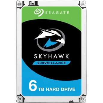 Жесткий диск HDD 6000 Gb Seagate SkyHawk ST6000VX001, 3.5", 256Mb, SATA III - Metoo (1)