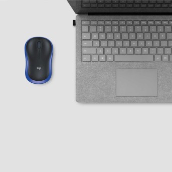 Мышь беспроводная Logitech M185 Blue (синяя, оптическая, 1000dpi, 2.4 GHz/<wbr>USB-ресивер) (M/<wbr>N: MR0087 / CU0019) - Metoo (7)