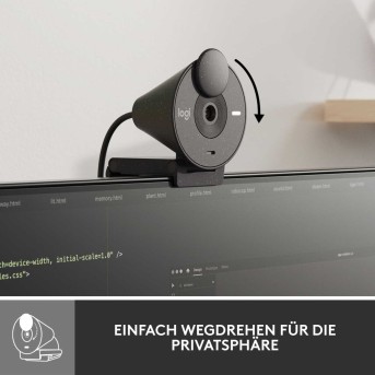 Веб-камера Logitech Brio 300 Graphite (Full HD, 1080p/<wbr>30fps, угол обзора 70° по диагонали, 2Мп) - Metoo (10)