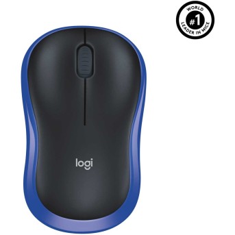 Мышь беспроводная Logitech M185 Blue (синяя, оптическая, 1000dpi, 2.4 GHz/<wbr>USB-ресивер) (M/<wbr>N: MR0087 / CU0019) - Metoo (4)