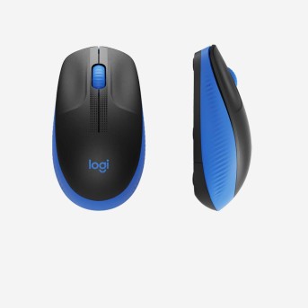 Мышь беспроводная полноразмерная Logitech M190 Blue (M/<wbr>N: MR0087 / CU0019) - Metoo (7)
