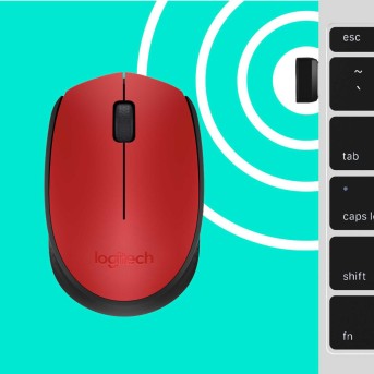 Мышь Logitech беспроводная M171 Red - Metoo (6)