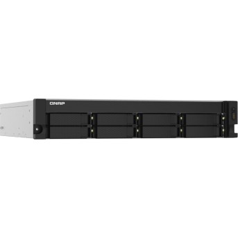 Сетевое оборудование QNAP TS-832PXU-4G EU-RU Сетевой RAID-накопитель, 8 отсеков 3,5"/<wbr>2,5", 2 порта 10 GbE SFP+, 2 порта 2,5 GbE, стоечное исполнение, 1 блок питания. ARM Cortex-A57 Annapurna Labs AL-324 1,7 ГГц, 4 ГБ DDR4. Направляющие в комплек - Metoo (5)