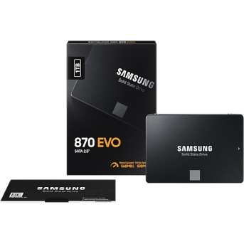 Накопитель на жестком магнитном диске Samsung Твердотельный накопитель SSD Samsung MZ-77E1T0BW 1000ГБ 2.5" 870 EVO SATA III - Metoo (8)