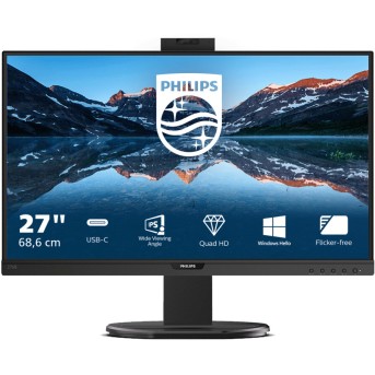 Монитор LCD 27'' [16:9] 2560х1440(WQHD) IPS, nonGLARE, 75 Hz, 350 cd/<wbr>m2, H178°/<wbr>V178°, 1000:1, 50М:1, 16.7M, 4ms, HDMI, DP, USB-C, USB-Hub, Height adj, Pivot, Tilt, Swivel, Speakers, 3Y, Black - Metoo (1)
