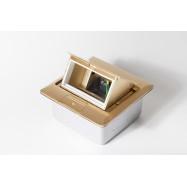 Люк на 2 поста (45х45), латунь, с металлической коробкой, IP44