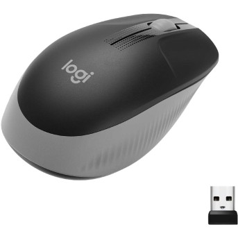 Мышь Logitech беспроводная M190 Mid Grey - Metoo (1)