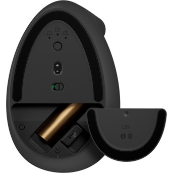 Мышь беспроводная Logitech LIFT GRAPHITE (400-4000 dpi, Bluetooth, USB-ресивер Logi Bolt®, 4 настраиваемые кнопки) - Metoo (6)