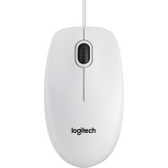 Мышь Logitech B100 White (белая, оптическая 800dpi, USB, 1.8м) (M/N: M-U0026)