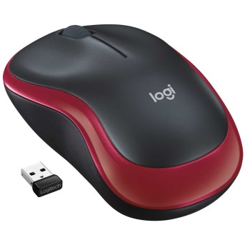 Мышь беспроводная Logitech M185 Red (красная, оптическая, 1000dpi, 2.4 GHz/<wbr>USB-ресивер) (M/<wbr>N: MR0087 / CU0019) - Metoo (1)
