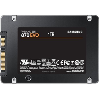 Накопитель на жестком магнитном диске Samsung Твердотельный накопитель SSD Samsung MZ-77E1T0BW 1000ГБ 2.5" 870 EVO SATA III - Metoo (10)