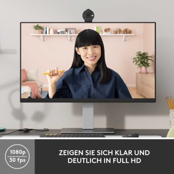 Веб-камера Logitech Brio 300 Graphite (Full HD, 1080p/<wbr>30fps, угол обзора 70° по диагонали, 2Мп) - Metoo (4)