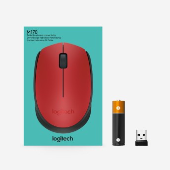 Мышь беспроводная Logitech M330 Silent Plus Red (красная, оптическая, 1000dpi, 2.4 GHz/<wbr>USB-ресивер, бесшумная, под правую руку) (M/<wbr>N: M-R0051 / C-U0010) 910-004911 - Metoo (6)