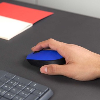 Мышь беспроводная Logitech M171 Blue (синяя, оптическая, 1000dpi, 2.4 GHz/<wbr>USB-ресивер) (M/<wbr>N: M-R0060 / C-U0010) - Metoo (8)