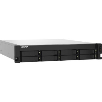 Сетевое оборудование QNAP TS-832PXU-4G EU-RU Сетевой RAID-накопитель, 8 отсеков 3,5"/<wbr>2,5", 2 порта 10 GbE SFP+, 2 порта 2,5 GbE, стоечное исполнение, 1 блок питания. ARM Cortex-A57 Annapurna Labs AL-324 1,7 ГГц, 4 ГБ DDR4. Направляющие в комплек - Metoo (6)