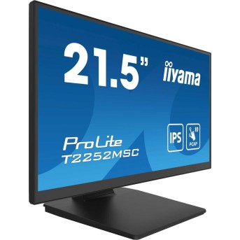 Монитор LCD 21.5'' 16:9 1920х1080(FHD) IPS, TOUCH, 80 Hz, 225 cd/<wbr>m, 1000:1, 5ms, HDMI, DP, USB-Hub, Tilt, Speakers, 3Y, Black T2252MSCB2 - Metoo (2)
