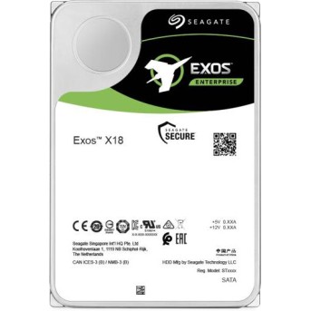 Жесткий диск Seagate Exos X18 ST16000NM000J, 16TB, 3.5", 7200 RPM, SATA-III, 512e/<wbr>4Kn, 256MB - Metoo (1)