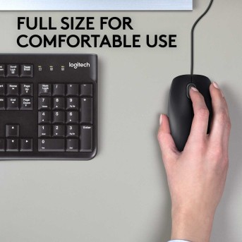 Мышь Logitech B110 Silent (B110s) Black (черная, бесшумная, оптическая, 3 кнопки, 1000dpi, USB, 1.8м) (M/<wbr>N: M-U0051) 910005508 - Metoo (6)