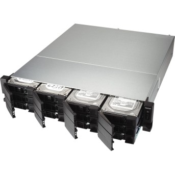 Сетевое оборудование QNAP Сетевой RAID-накопитель, TS-1232XU-RP-4G EU-RU 12 отсеков 3,5"/<wbr>2,5", 2 порта 10 GbE SFP+, стоечное исполнение, 2 блока питания. ARM Cortex-A57 Annapurna Labs AL-324 1,7 ГГц, 4 ГБ DDR4. Направляющие в комплект поставки н - Metoo (1)