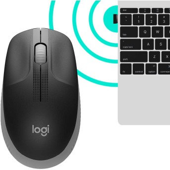 Мышь Logitech беспроводная M190 Mid Grey - Metoo (4)