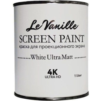 Проекционная краска Le Vanille Screen White Ultra Matt 1л - Metoo (1)