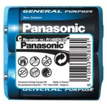 Батарейка солевая PANASONIC General Purpose C/<wbr>2B - Metoo (1)