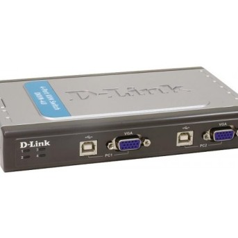 Переключатель 4 портовый D-Link DKVM-4U/<wbr>A5A KVM с портами USB - Metoo (1)