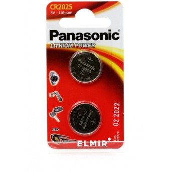 Батарейка дисковая литиевая PANASONIC CR-2025/<wbr>2B - Metoo (1)