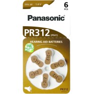 Батарейки для слуховых аппаратов Panasonic Zinc Air PR-312 (PR41)