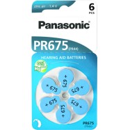 Батарейки для слуховых аппаратов Panasonic Zinc Air PR-675 (PR44)