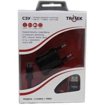 Зарядное устройство Tritek T-CH002-CB001 micro USB - Metoo (1)